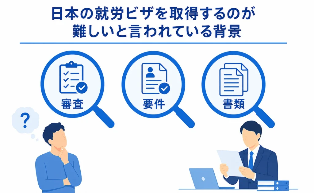 日本の就労ビザを取得するのが難しいと言われている背景