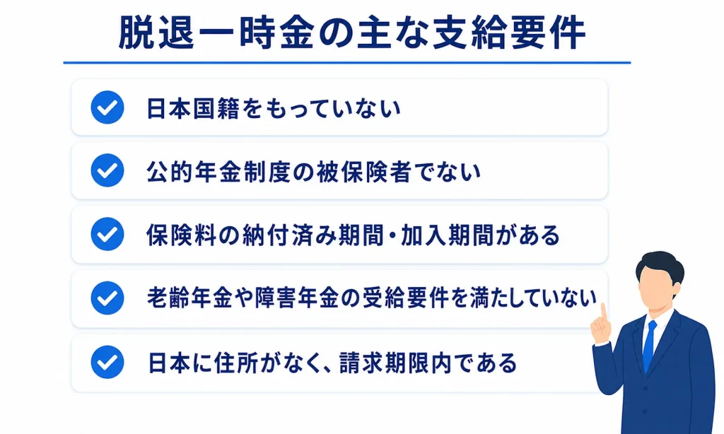 脱退一時金の支給要件